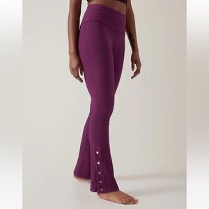 ATHLETA Elation Rib Snap Pant, Pinot